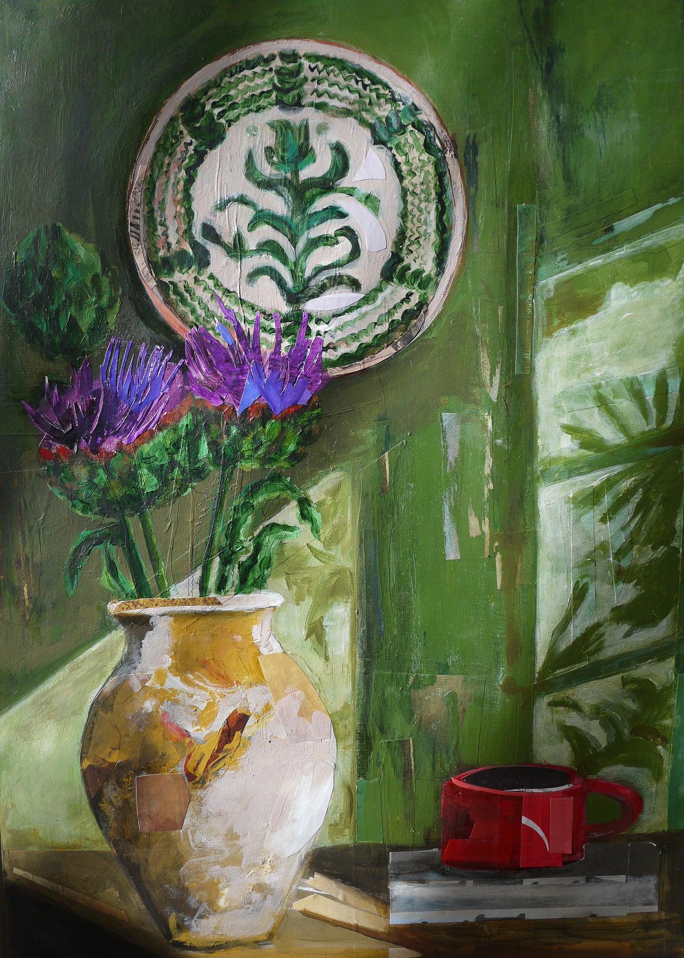 Artichoke Flowers In The Sunlight