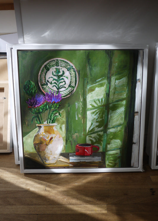 Artichoke Flowers In The Sunlight